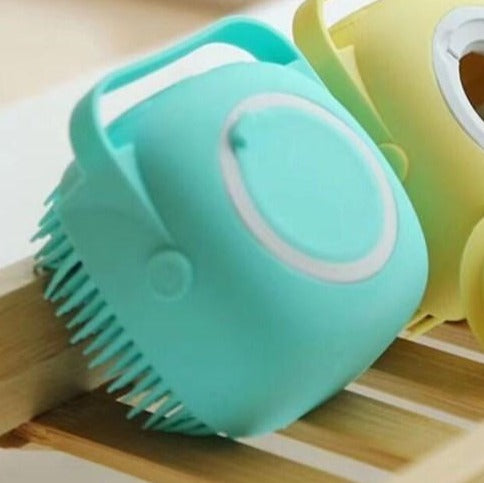 Soft Bath Scrubber And Soap Dispenser