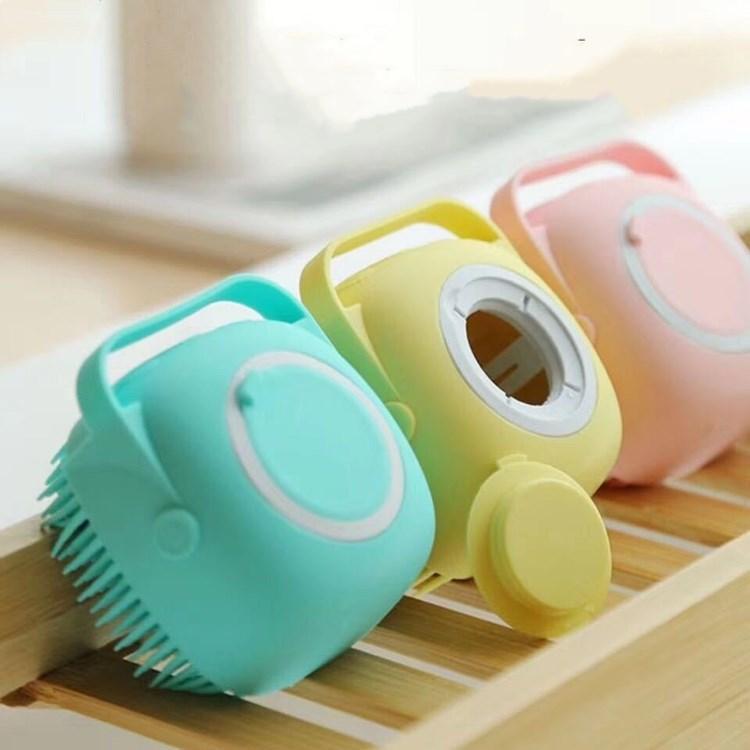 Soft Bath Scrubber And Soap Dispenser