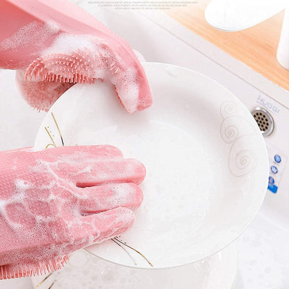 Magic Cleaning Multipurpose Washing Hand Gloves - Assorted