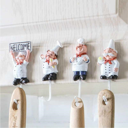 Chef Shape Hook - Set of 4