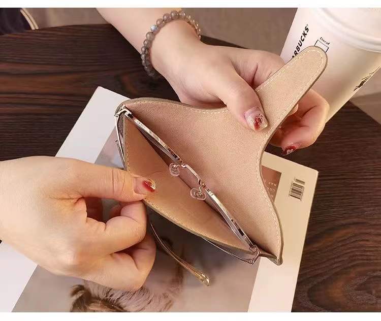 Compact Leather Glasses Case