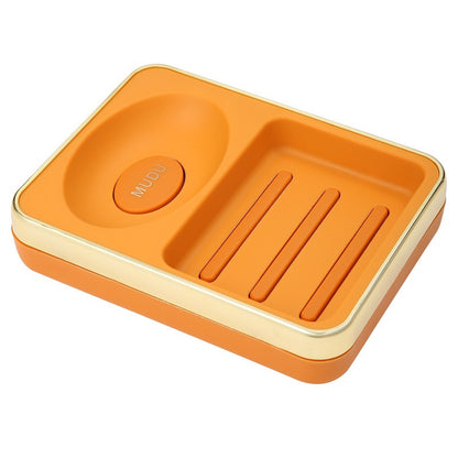 Dual layer bar soap tray