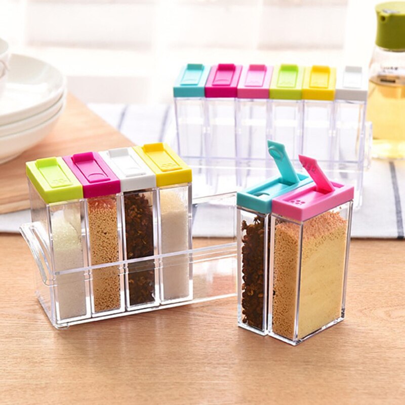 Transparent Spice Jar Set