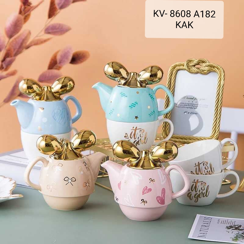 Bow Tea Kettle & Cup