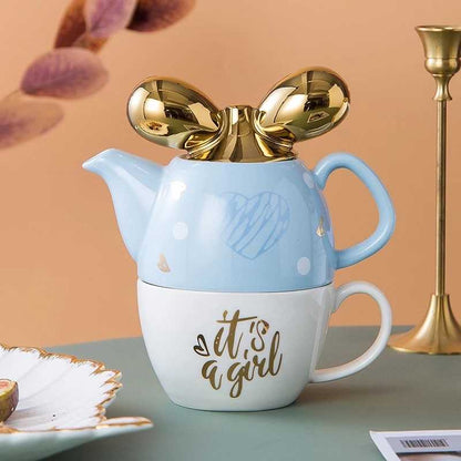 Bow Tea Kettle & Cup