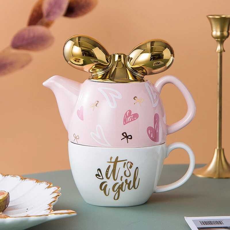 Bow Tea Kettle & Cup