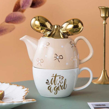 Bow Tea Kettle & Cup