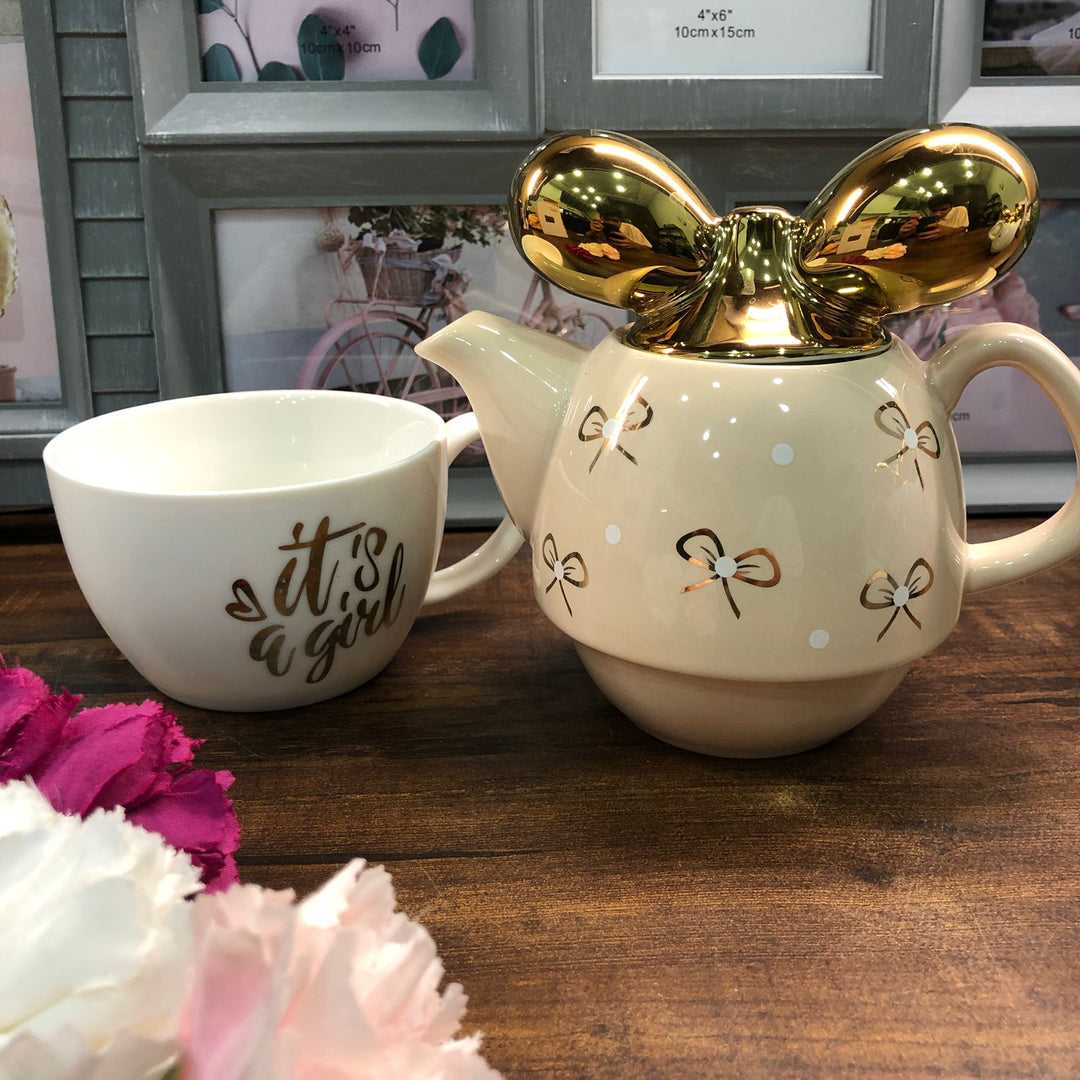 Bow Tea Kettle & Cup