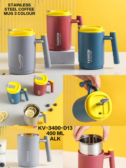 Fashion Coffee Cup 450ml Thermal Mug Stainless Steel