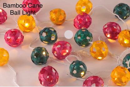 Bamboo Cane Ball Light