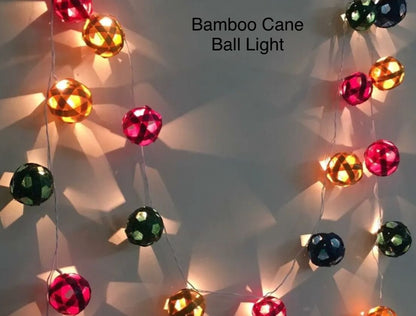 Bamboo Cane Ball Light