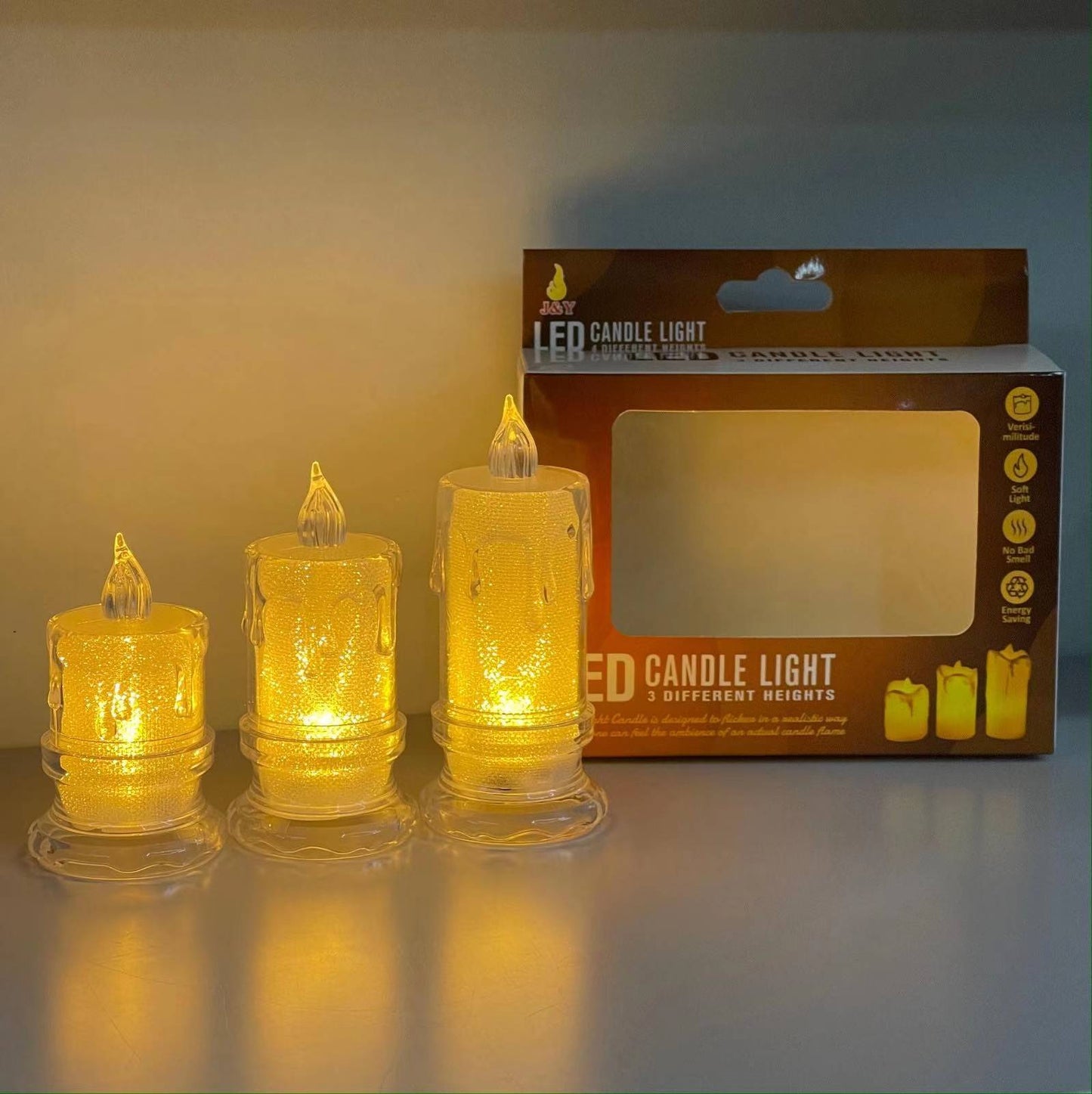 3 Pcs Box S/M/L LED Flameless Candle Lights