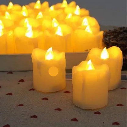 Wax Dripping Led Candle - Set Of 5pcs