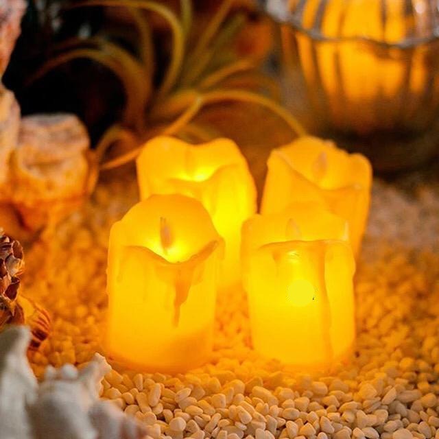 Wax Dripping Led Candle - Set Of 5pcs