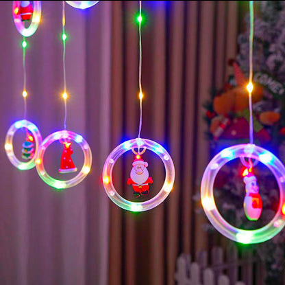 Santa string light 10 ring mix silicon multicolour