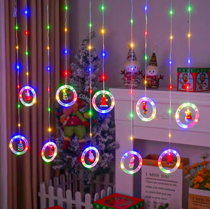 Santa string light 10 ring mix silicon multicolour