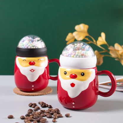 3d Santa Ceramic Mug With Air Tight Lid