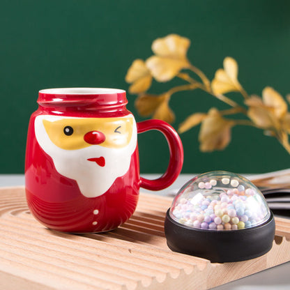 3d Santa Ceramic Mug With Air Tight Lid