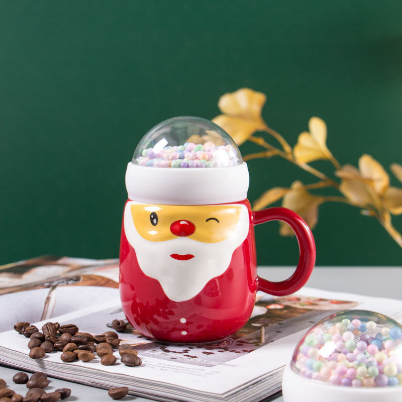 3d Santa Ceramic Mug With Air Tight Lid