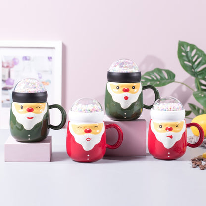 3d Santa Ceramic Mug With Air Tight Lid