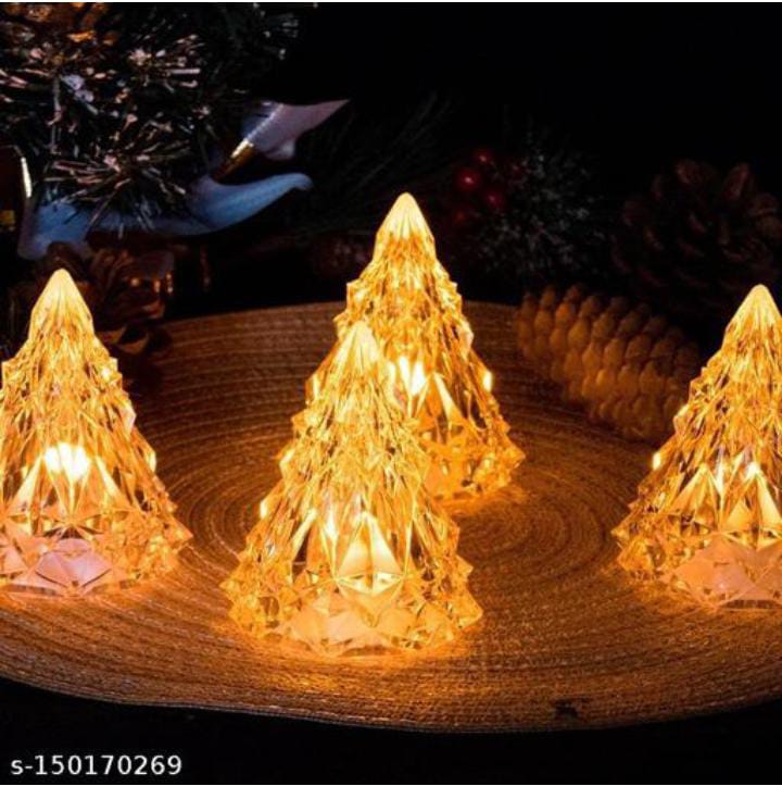 24PCS Christmas Tree LED Light Electronic Crystal Candles Light Party Atmosphere Lamp Wedding Souvenirs Gift