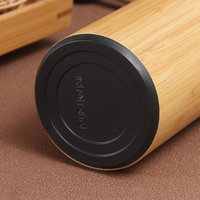 Double walled Stainless Steel Bamboo Bottle