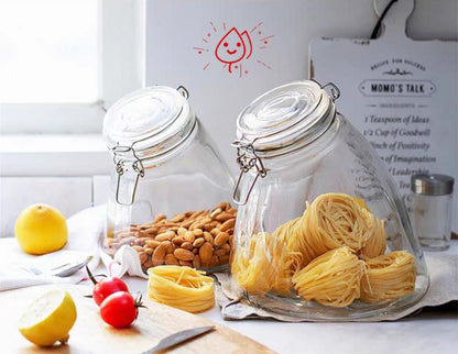 Clip Lock Glass Storage Jar