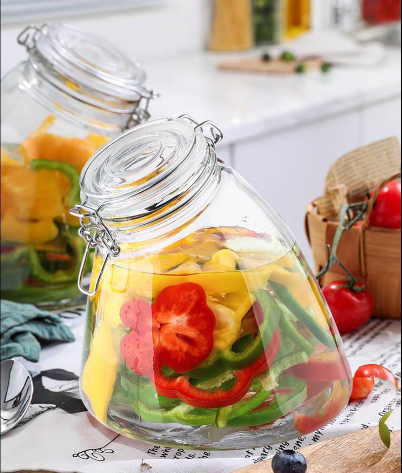 Clip Lock Glass Storage Jar