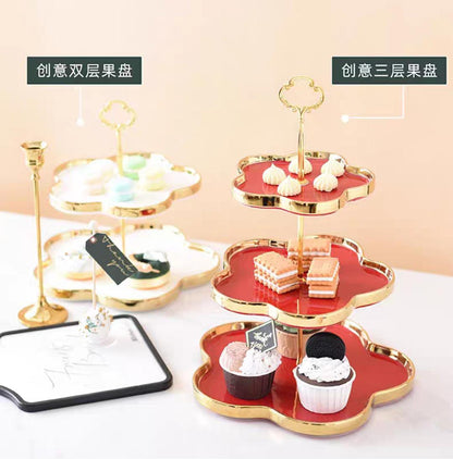 3 Tier flower shape Ceramic Cake Stand