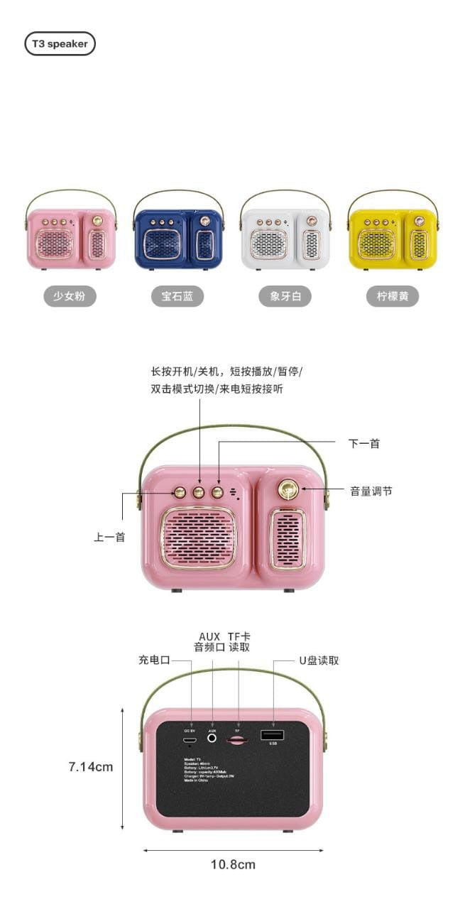 Retro Radio Shaped Speaker