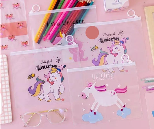 Rainbow Unicorns PVC Pouch Set of 10