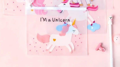 Rainbow Unicorns PVC Pouch Set of 10