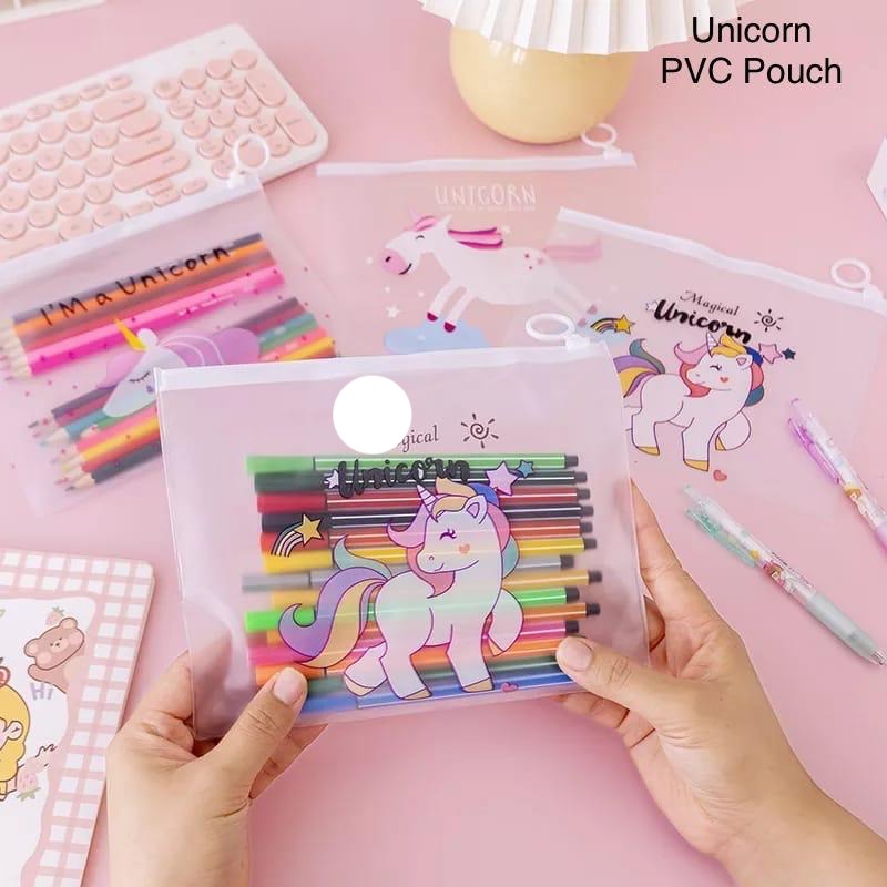 Rainbow Unicorns PVC Pouch Set of 10