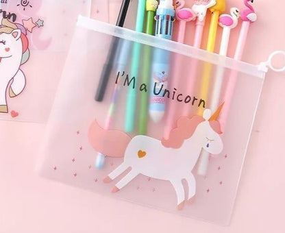 Rainbow Unicorns PVC Pouch Set of 10