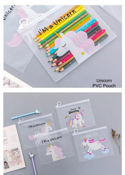 Rainbow Unicorns PVC Pouch Set of 10