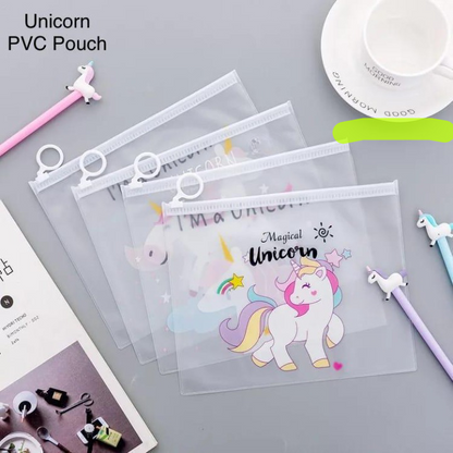 Rainbow Unicorns PVC Pouch Set of 10