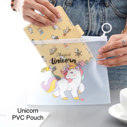 Rainbow Unicorns PVC Pouch Set of 10