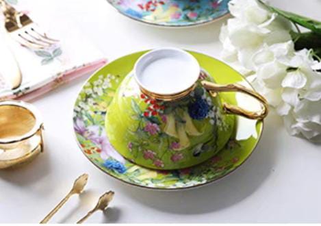 Premium Range Floral Pattern Ceramic Tea Cup And Saucer