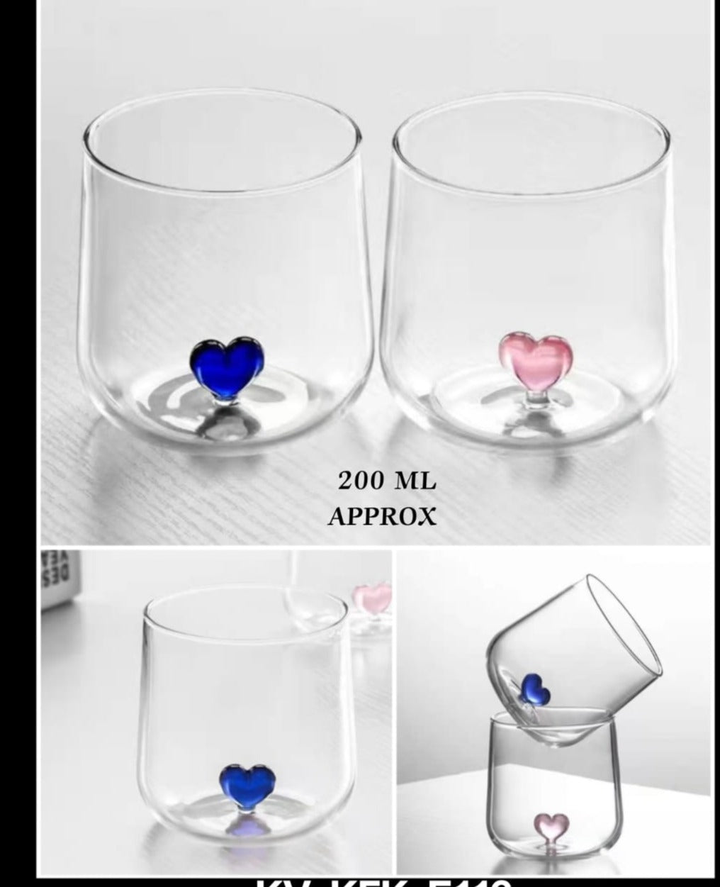 Borosilicate Glass with heart Inside