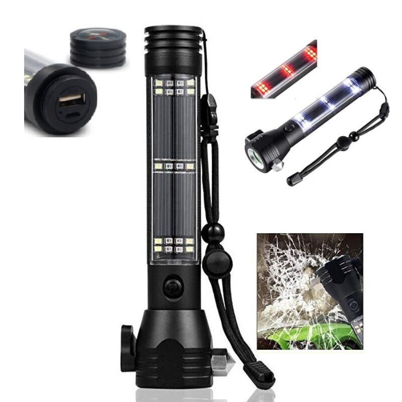 Solar Powered LED Flashlight