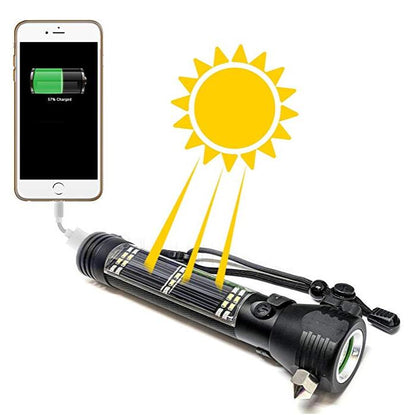 Solar Powered LED Flashlight