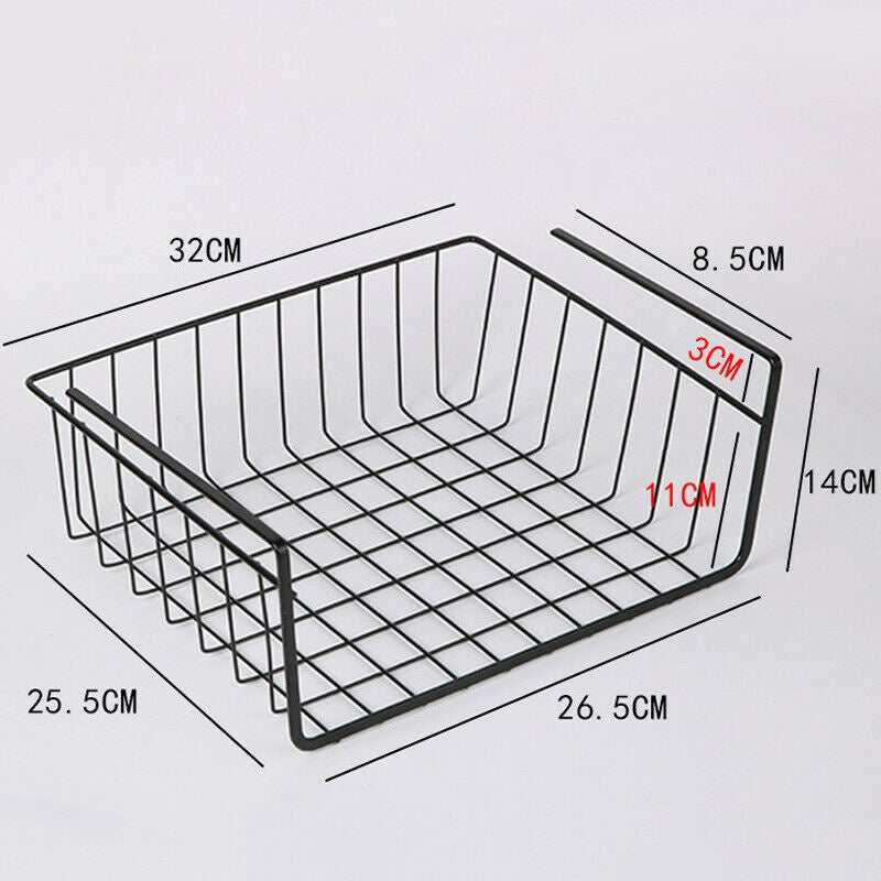 Under Shelf Table Storage Basket Rack