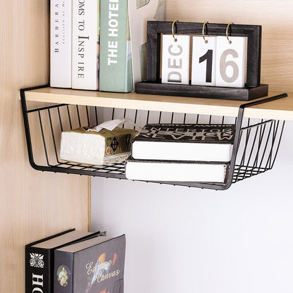 Under Shelf Table Storage Basket Rack