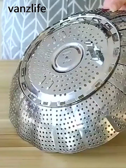 Retractable Stainless Steel Perforated Strainer