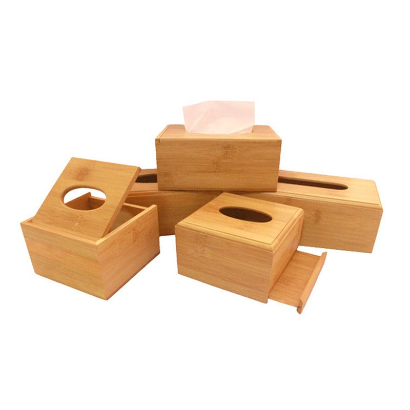 Bamboo Tissue Box Holder