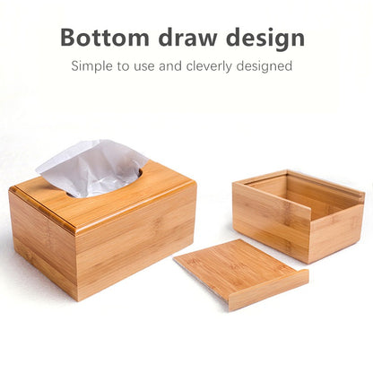 Bamboo Tissue Box Holder