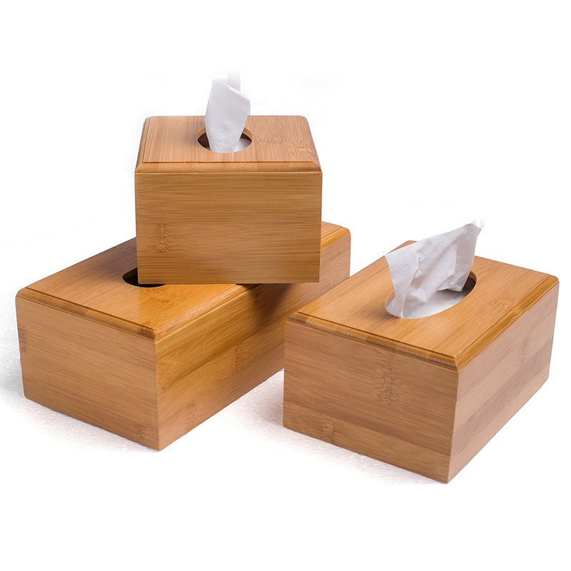 Bamboo Tissue Box Holder