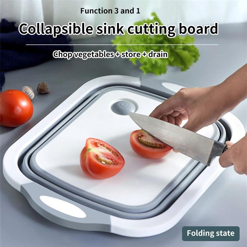 Collapsible Cutting Board &  Basket