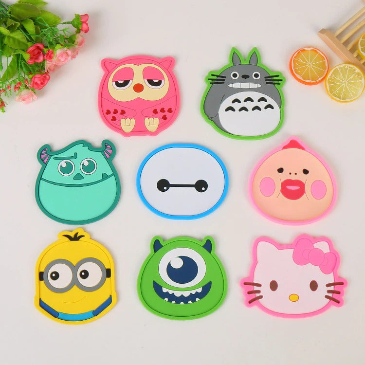 Funky Silicone Coasters - Set of 8