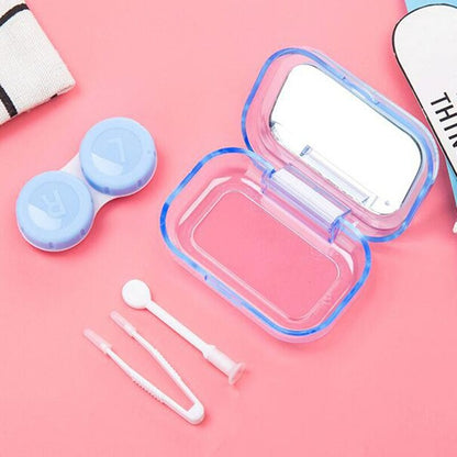 Cartoon Contact Lens Cases With Mirror Cute Contact Lens Box - Assorted